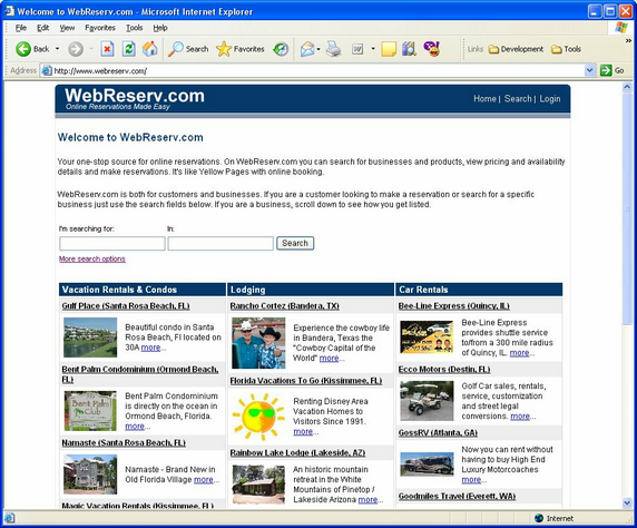 WebReserv Portal